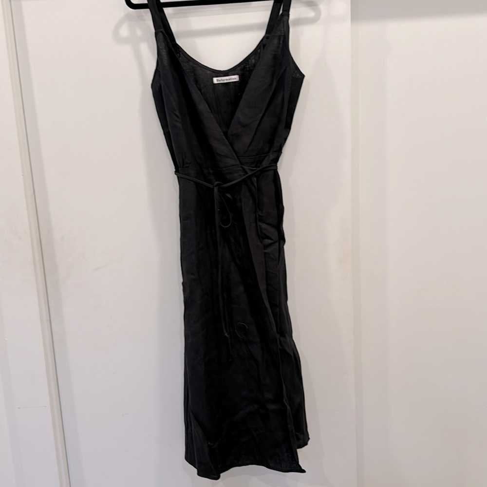 Reformation Linen Wrap Dress